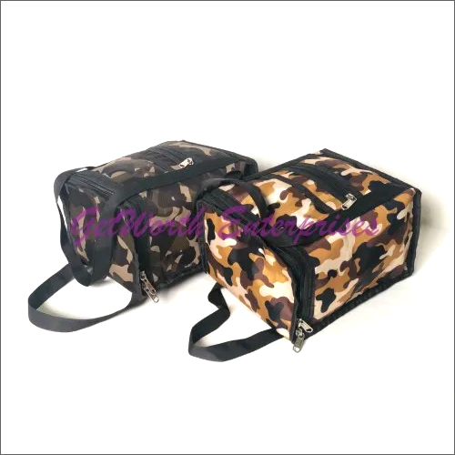 Kids Lunch Bag - PVC | 9x10.5x4.5 Inch, Attractive Brown Design, Moisture Proof, Flexiloop Handle, Ideal for Compliment Gifts