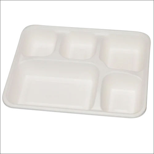 White Biodegradable Disposable Plate
