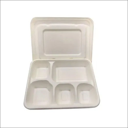 Biodegradable Compartment Plate With Lid - Food Safety Grade: Yes