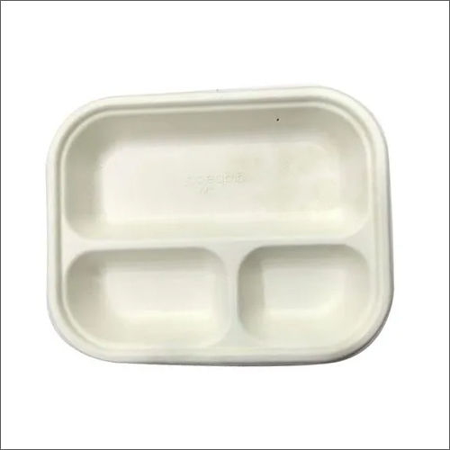 9X6 Inch Rectangle 3CP Biodegradable Plate