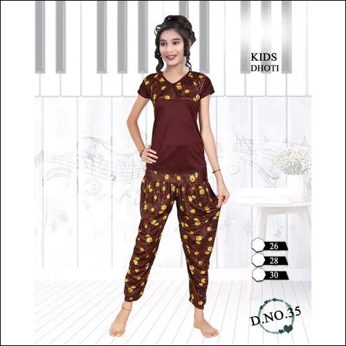 Buy solid satin dhoti type night suits with regular top and dhoti pajama  nighty for girls and womens nightwear and nightdress Online In India At  Discounted Prices