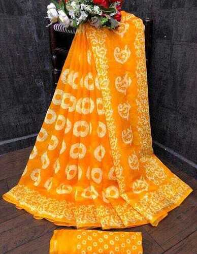 mil print saree