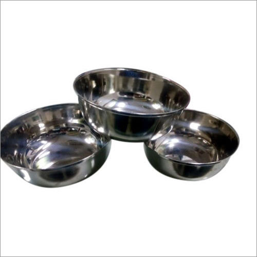 Silver Stainless Steel Round Bowl