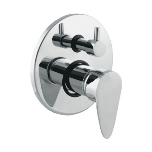 Single Lever Diverter - Steel, Smooth Surface Treatment, Silver Color | 1-Year Warranty, Forged Design, Male Connection, Suitable for Water Use