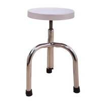3 Legs Revolving Stool(cushion) - Color: Silver