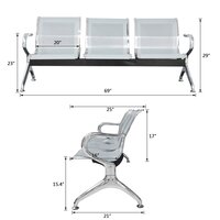 Hospital 3 Seater Waiting Chair