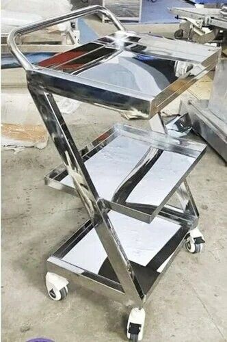 Z Shape Instrument Trolley (Stainless Steel)