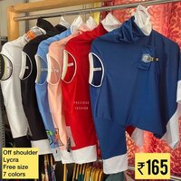 OFF SHOULDER LYCRA T SHIRT