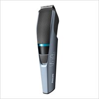 Philips Beard Trimmer - Stainless Steel, 16.5cm X 4.5cm X 3.5cm | 60 Minutes Rechargeable Cordless Use, 10 Length Settings, Skin-friendly Blades, Ergonomic Design