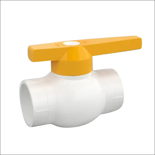 White Apple Cut Upvc Ball Valve