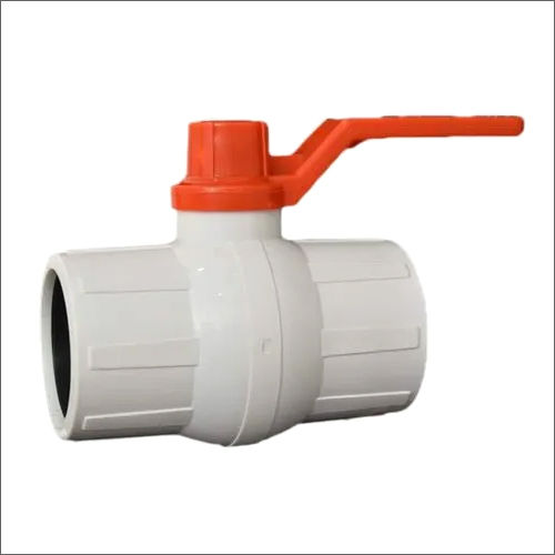 White And Red Pp Solid Seal Ball Valve