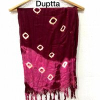 Womens Rayon cotton With Jhalar border Dupatta...