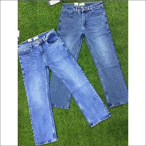 Washable Mens Blue Denim Jeans