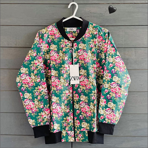 Multicolor Printed Varsity Jacket