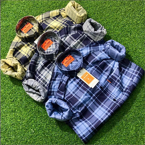 Mens Twill Shirt - Cotton, Full Sleeves, Multicolor Stripes | Breathable, Washable, Straight Collar for All Seasons