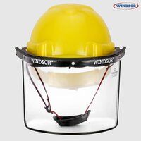 6x 12 Inch Windsor Safety Helmets With Spring Face Shield