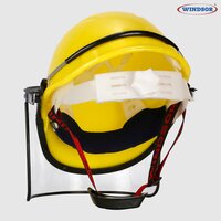 6x 12 Inch Windsor Safety Helmets With Spring Face Shield