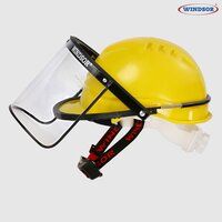 6x 12 Inch Windsor Safety Helmets With Spring Face Shield