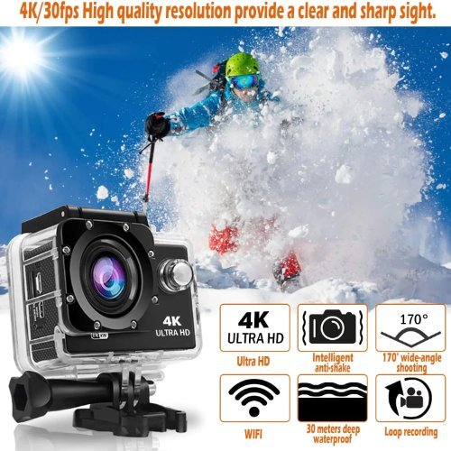 4K Ultra HD DV Sports Water Resistant Camera