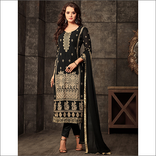 Semi Stitched Georgette Churidar Suit