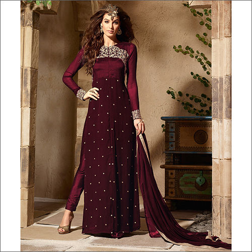 Ladies Semi Stitched Georgette Shantoon Churidar Suit