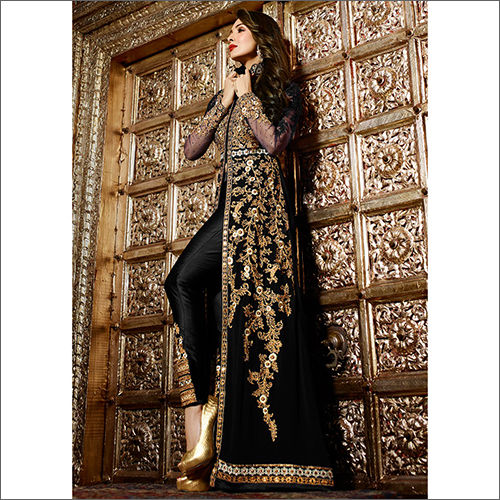 Semi Stitched Shantoon Churidar Suit