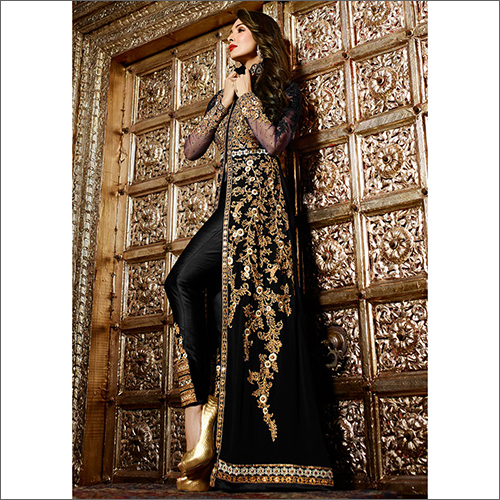 Semi Stitched Shantoon Churidar Suit