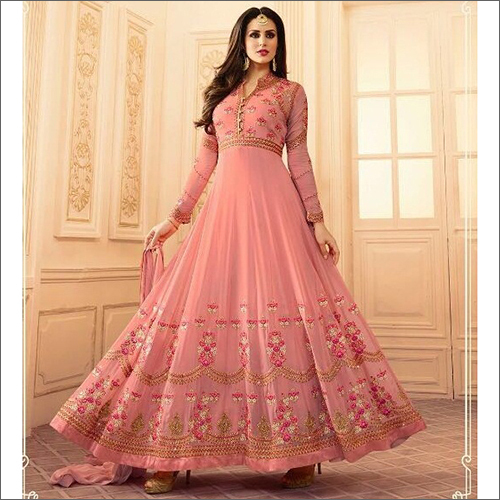 Modern Semi Stitched Georgette Gown Suit