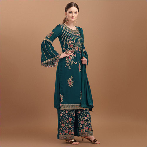 Ethnic Semi Stitched Georgette Palazzo Suit