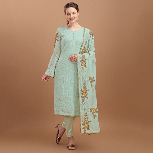 Ethnic Semi Stitched Silk Pant Suit