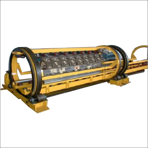 Yellow Mild Steel Turnover Machine