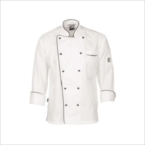 Imperial Chef Coat With Contrast Trim Collar Type: Standard Collar