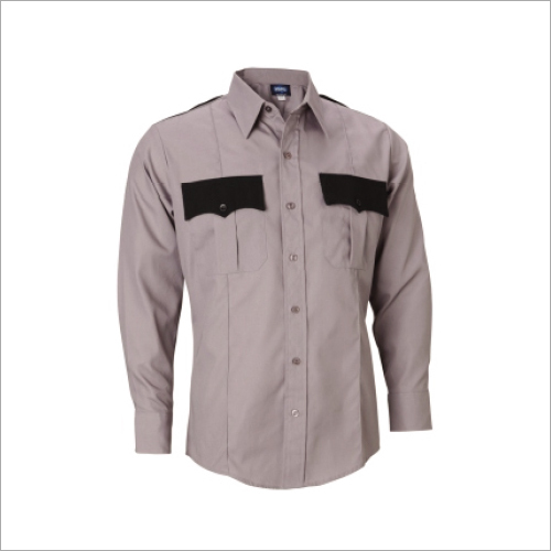 Grey Cotton Security Guard Shirt Gender: Male