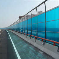 Polycarbonate Noise Barrier - Polished 100mm Thickness, 8ft Width , Uv Coated, Wave Shape, Durable Stainless Steel Structure
