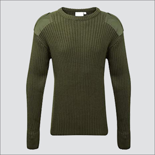 Military Round Neck Pullover