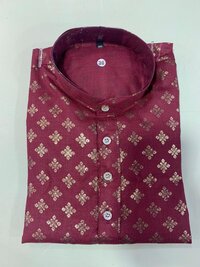 MENS FANCY FOIL COTTON PRINT FULL SLEEVES KURTAS...