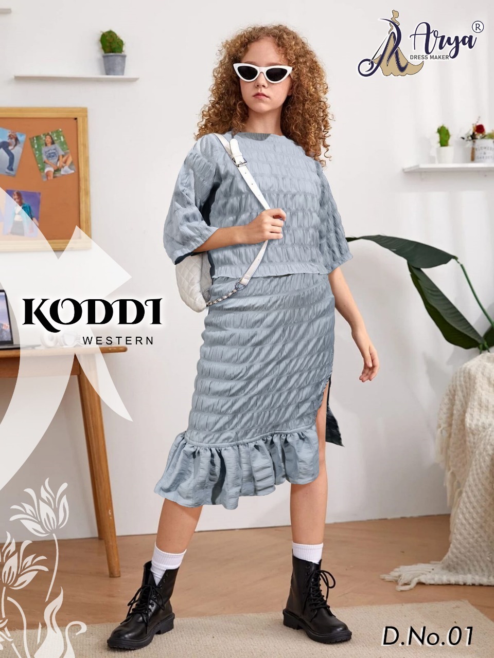 Kids Western Style Tops And Skirts...