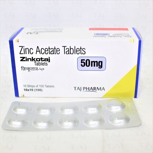 Zinc Acetate Tablets 50Mg at Best Price in Mumbai Taj Pharmaceuticals