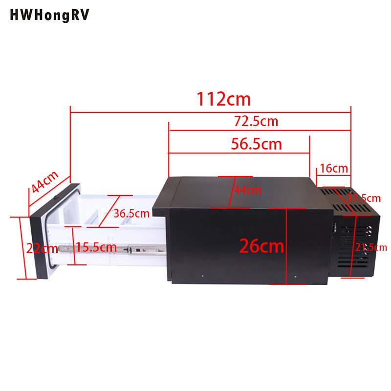 HWHongRV 30L DC 12/24 Volt campervan drawer Cool Box Refrigerator Car Fridge Freezer