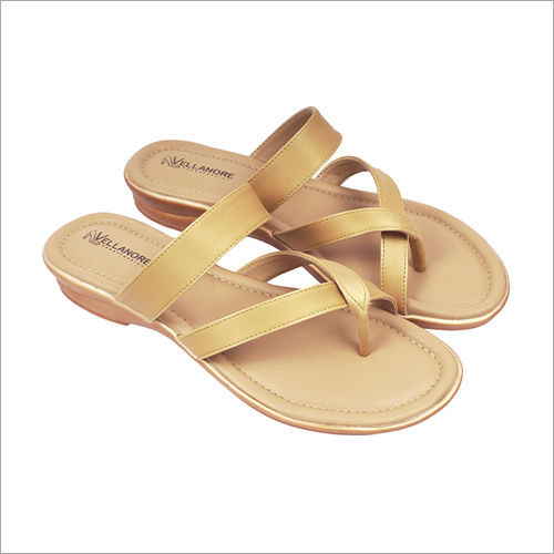 Beige Plain Patta Casual Slipper