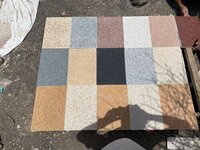 Terrazzo flooring used natural color designer stone grit and chips with white cement and eoxy resin binder suplliyer in india