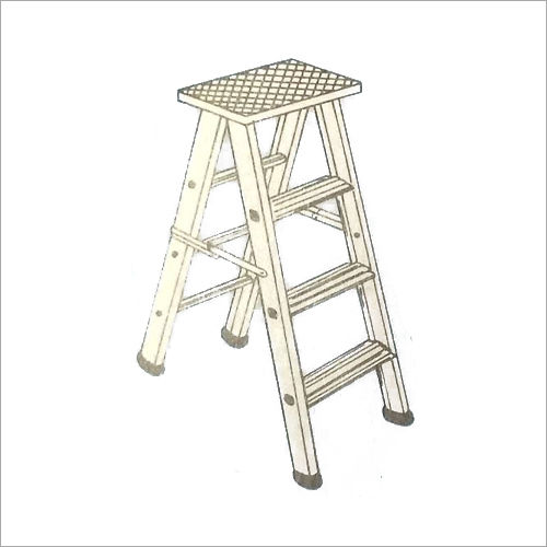 Silver Aluminium Self Supporting Stool