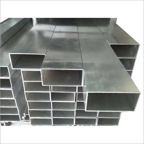 Silver Aluminum Rectangular Tube