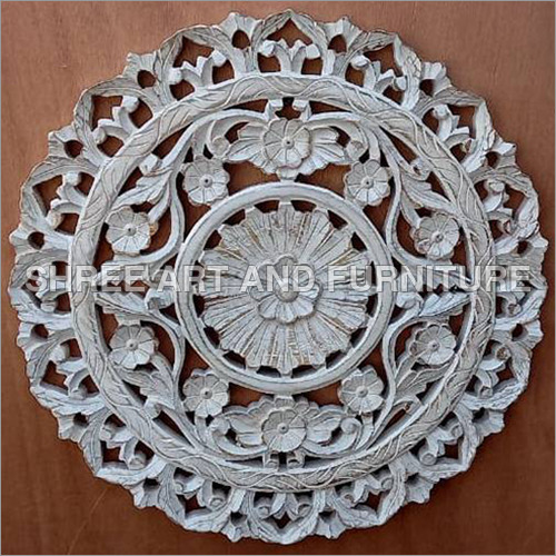 Wooden Round Carving Panel