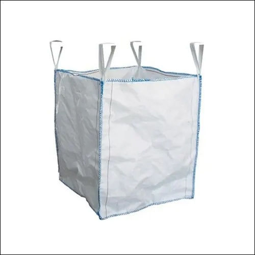 White & Blue Plain Plastic Jumbo Bag