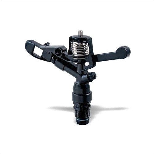 Plastic Water Sprinkler - Plastic Material, Black Color | Unique Hammer & SD Plate Design, Stainless Steel Retraction Spring, Integrated Stream Straightening Vanes