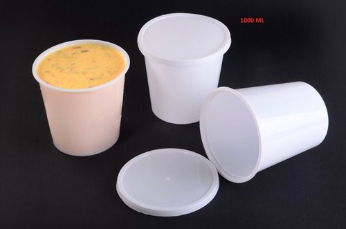 1000 ml Plastic Pressfit round container