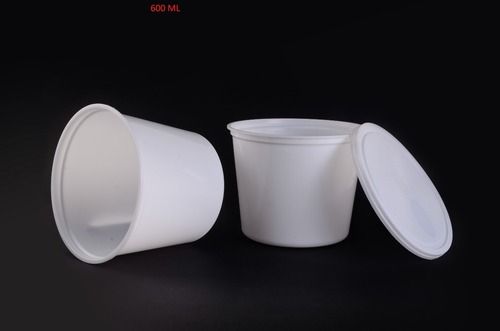 600 ml Plastic Pressfit round container