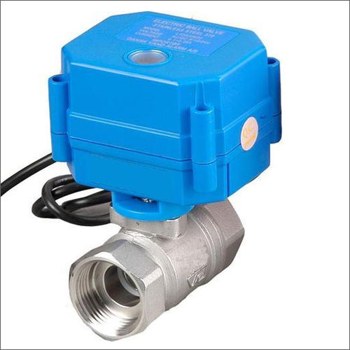 Blue Motorized Ball Valve