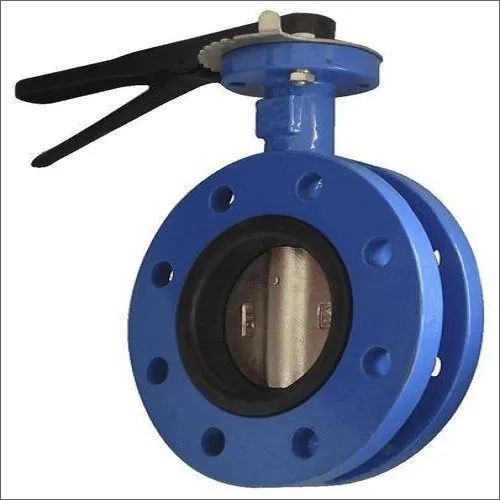 Blue Flanged Butterfly Valves